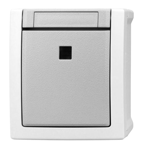 Buton cu 1ND+lumină orientare, 10A, PT, cl. elastice, IP54