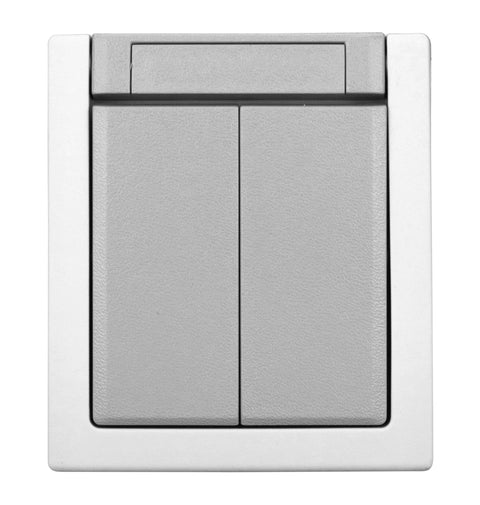Buton dublu, 10A, PT, cleme elastice, IP54
