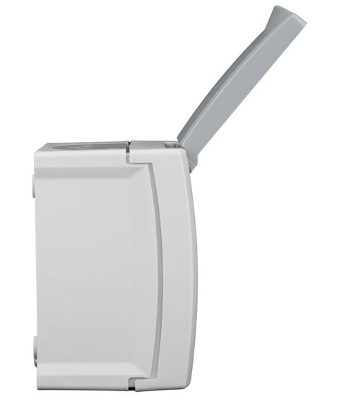 Priză cu PE şi capac, 16A, PT, cleme elastice, IP54