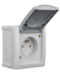 Priză cu pin PE şi prot copii, 16A, PT, cleme elastice, IP54