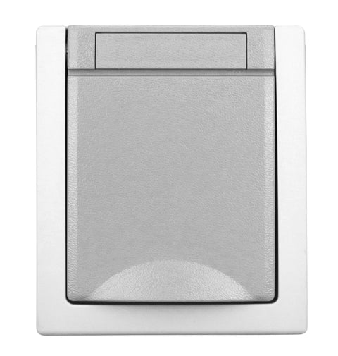 Priză cu pin PE şi prot copii, 16A, PT, cleme elastice, IP54