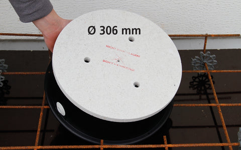 Compact socket Ø 306mm, with 15mm mineral fiberboard