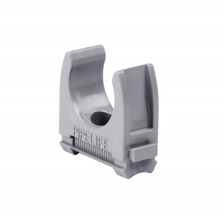 Clemă plastic pt.tub M16mm, ex. medie, gri, 100buc