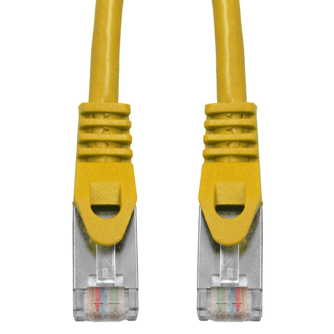 Patchcablu Cat.5e ecranat RJ45 galben 1m