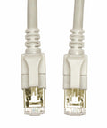 Patchcablu Cat6a cu LED ecranat RJ45 gri 10GB 0,33m