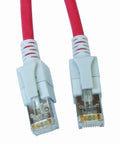 Patchcablu Cat6a cu LED ecranat RJ45 rosu 10GB 10m