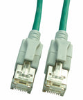 Patchcablu Cat6a cu LED ecranat RJ45 verde 10GB 0,5m