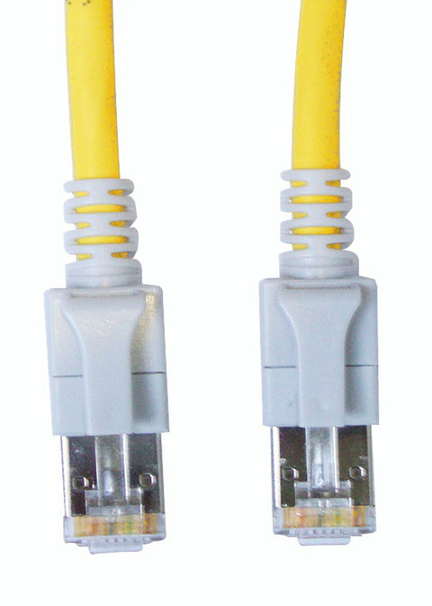Patchcablu Cat6a cu LED ecranat RJ45 galben 10GB1m