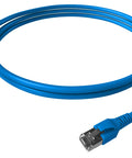 Patchcablu Cat.6a/10GB ecranat RJ45,LS0H,albastru 2m
