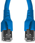 Patchcablu Cat.6a/10GB ecranat RJ45,LS0H,albastru 2m