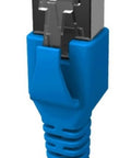 Patchcablu Cat.6a/10GB ecranat RJ45,LS0H,albastru 2m