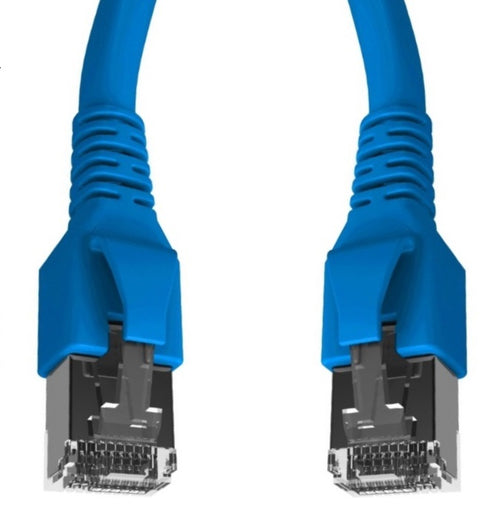 Patchcablu Cat.6a/10GB ecranat RJ45,LS0H,albastru 3m