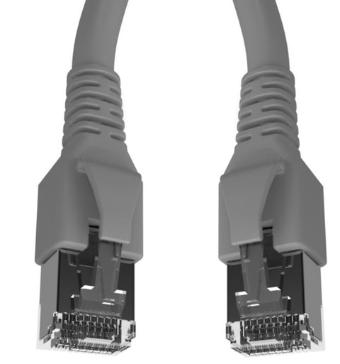 Patchcablu Cat.6a/10GB ecranat RJ45,LS0H,gri 30m