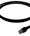 Patchcablu Cat.6a/10GB ecranat RJ45,LS0H,negru 7m