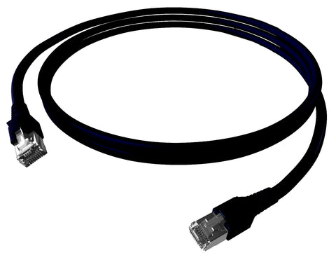 Patchcablu Cat.6a/10GB ecranat RJ45,LS0H,negru 10m