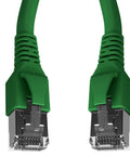 Patchcablu Cat.6a/10GB ecranat RJ45,LS0H,verde 0,5m