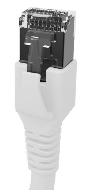 Patchcablu Cat.6a/10GB ecranat RJ45,LS0H,alb 2m