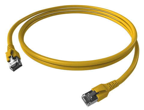 Patchcablu Cat.6a/10GB ecranat RJ45,LS0H,galben 3m