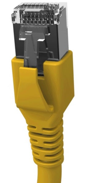 Patchcablu Cat.6a/10GB ecranat RJ45,LS0H,galben 3m