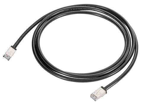 Patchcord ecranat Cat.6a RJ45S 10GB, PE OUTDOOR, negru, 0.5m