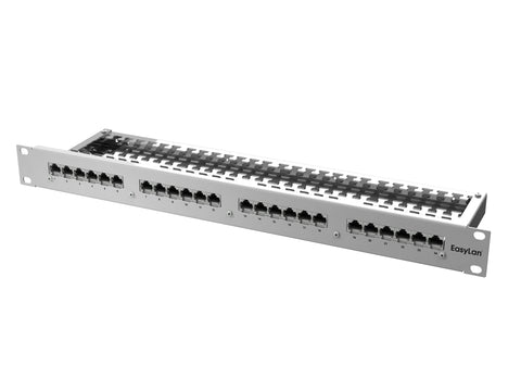 preLink DC-Panel 19" 1U 24x RJ45 Cat.6a, AWG 24-22