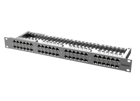 preLink DC-Panel 19" 1U 48x RJ45 Cat.6a, AWG 24-22