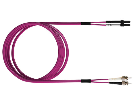 FO Patch Cord Premium, Duplex, LCD/ST, G50/125, OM4, 10m
