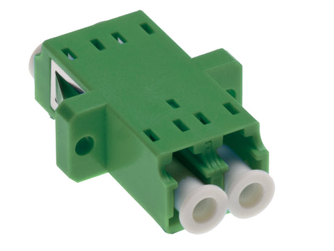 Standard LC-Duplex Coupling SM APC Polymer case green