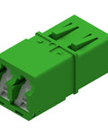 Premium LC-Duplex Coupling SM APC Polymer Ceramic case green