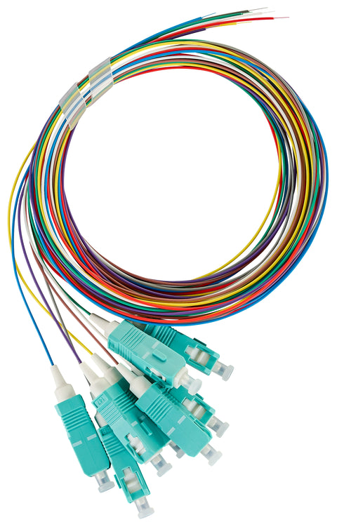 Pigtail FO SC, 50/125µm OM3, 2.0m, Easy Strip, 8pcs