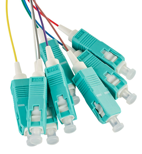 Pigtail FO SC, 50/125µm OM3, 2.0m, Easy Strip, 8pcs