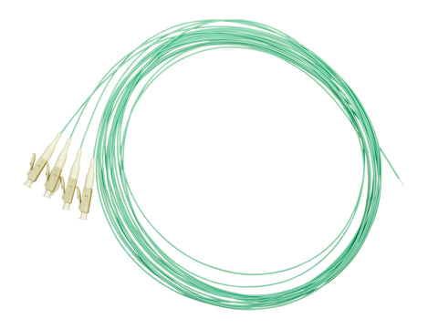 Pigtail LC, 50/125µm OM3, 2m, Easy Strip,Aqua,4buc