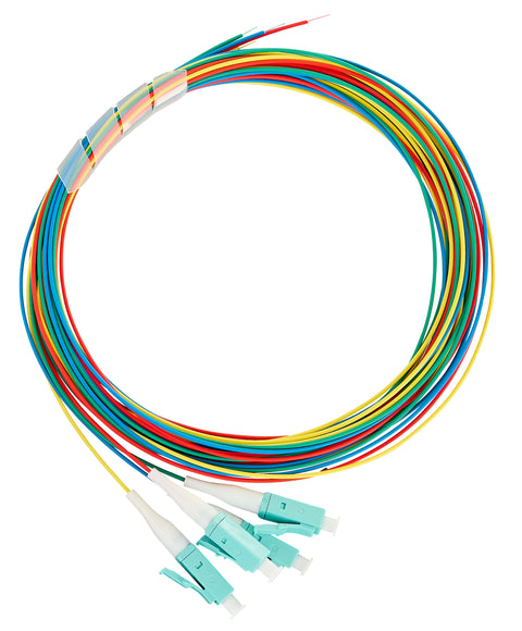 Pigtail FO LC, 50/125µm OM3, 2.0m, Easy Strip, 4pcs