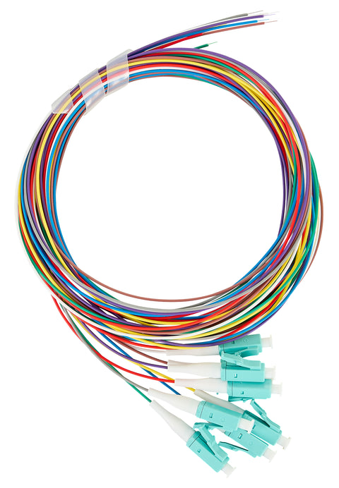 Pigtail FO LC, 50/125µm OM3, 2.0m, Easy Strip, 8pcs