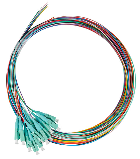 Pigtail FO LC, 50/125µm OM3, 2.0m, Easy Strip, 12pcs