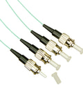 Pigtail ST, 50/125µm OM3, 2m, Easy Strip,Aqua,4buc