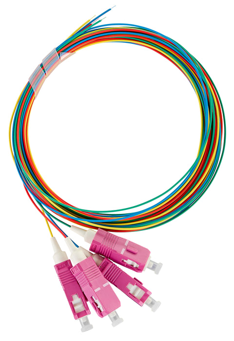 Pigtail FO SC, 50/125µm OM4, 2.0m, Easy Strip, 4pcs