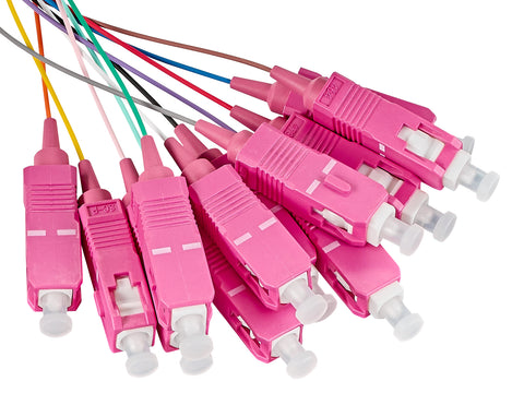 Pigtail FO SC, 50/125µm OM4, 2.0m, Easy Strip, 12pcs