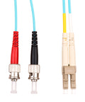 Patchcablu duplex LC/ST, 50/125µm OM3, LS0H-3, aqua, 5m