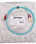 Patchcablu duplex ST/SC, 50/125µm OM3, LS0H-3, aqua, 10m