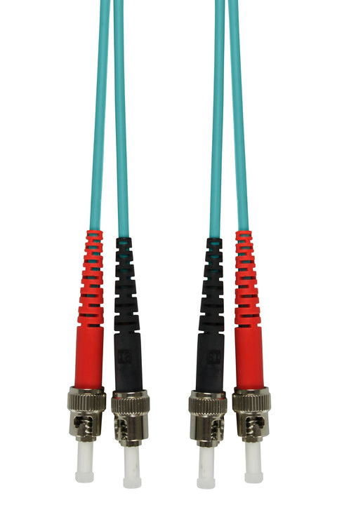 Patchcablu duplex ST/ST, 50/125µm OM3, LS0H-3, aqua, 10m