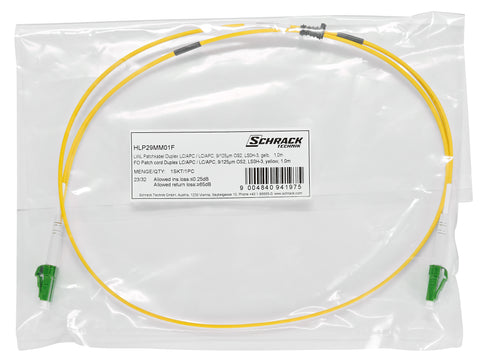 Patchcord Duplex LC/APC  /  LC/APC, 9/125µm OS2, LS0H-3, 5m