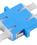 Cuplor FO SC-Dupl,Plastic,Singlemode,zirconiu,flanşă,albastr