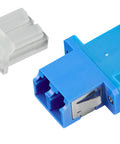Cuplor FO LC-Dupl,Plastic,Singlemode,zirconiu,flanșă,albastr