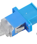 Cuplor FO LC-Dupl,Plastic,Singlemode,zirconiu,flanșă,albastr