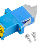 Cuplor FO LC-Dupl,Plastic,Singlemode,zirconiu,flanșă,albastr