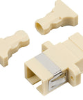 Cuplă SC Simplex,Plastic,Multimode,fosf bronz,flanşă,bej,ECO
