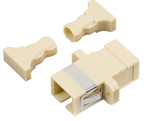 Cuplă SC Simplex,Plastic,Multimode,fosf bronz,flanşă,bej,ECO