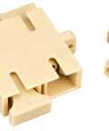 Cuplă SC Duplex,Plastic,Multimode,fosfo bronz,flanşă,bej,ECO