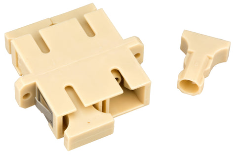 Cuplă SC Duplex,Plastic,Multimode,fosfo bronz,flanşă,bej,ECO